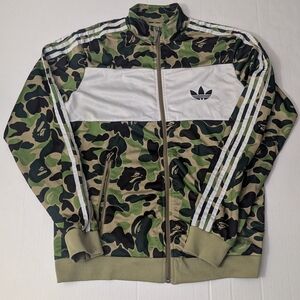 BAPE x adidas ABC Camo Firebird Track Jacket Green Size M